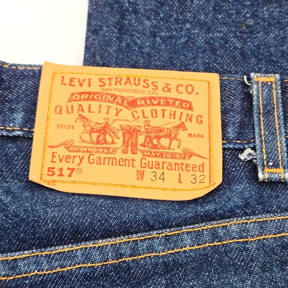 Levi's 517 Bootcut Jeans Dark‎ Wash Indigo 2001 Vintage W34 L32 Denim